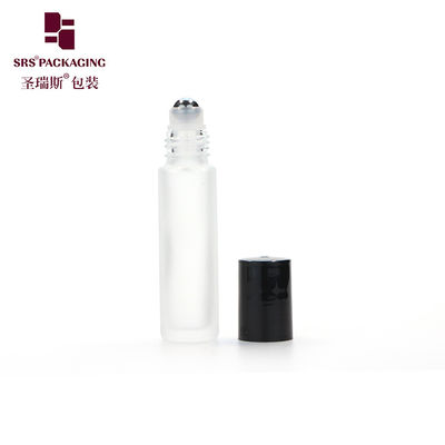 주문 물류량 비어있는 얼룩된 유리 롤러 에센셜 오일 병 10 ml 검은 플라스틱 뚜?? online manufacture