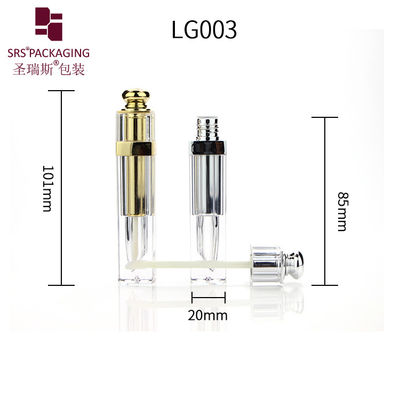 주문 7ml 평면 금속화 된 빈 고급 화장품 반짝이는 입술 반짝이는 튜브 online manufacture