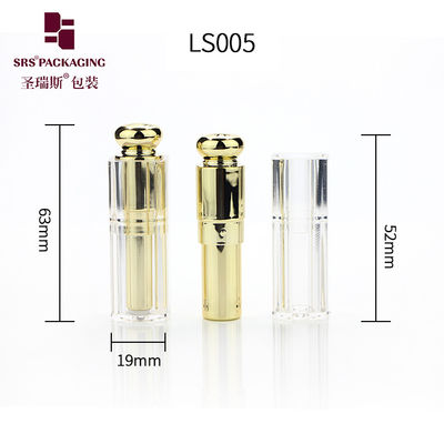 주문 정면 금 금 투명한 뚜?? 빈 독특한 모양 화장품 반짝이는 립스틱 튜브 online manufacture