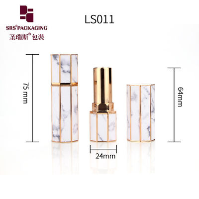 주문 팔각형 독특한 모양 미니 사용자 지정 패턴 빈 립스틱 튜브 online manufacture