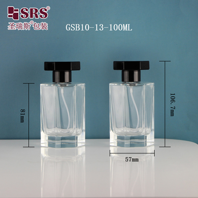 럭셔리 우아한 투명한 유리 미세한 안개 향수 스프레이 병 100ml