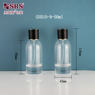 보스턴 모양 투명한 향수 향수 빈 50ml 유리 스프레이 병