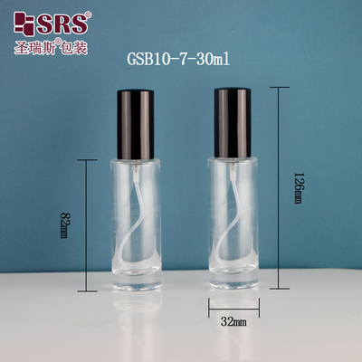 정면 우아한 분배기 얇은 안개 고급 손 세제 용기 15ml 30ml 유리 스프레이 병