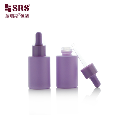향기유 둥근 화장품 누출 없이 매끄러운 마카론 색상 사랑스러운 유리 병 드립퍼 30ml