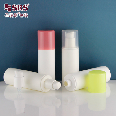 주사 백색 PCR 환경 친화적 인 얼굴 로션 펌프 병 플라스틱 공기 없는 병 50ml