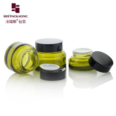 15ml 30ml 50ml 빈 피부 관리 포장 페인트 녹색 색상 독특한 디자인 화장품 유리 병 50g