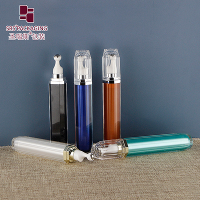 20ML 눈 세럼 마사지 롤러 스틸 볼 병 사용자 정의 고급 롤 온 애플리케이션 병