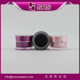 분홍색과 검은색 J092 화장품용 10g 플라스틱 항아리