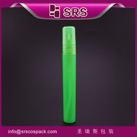 SRS 도매 자연 색상 원형 10ML 플라스틱 향수 펌프 스프레이어와 작은 용기