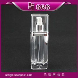맑은 정사각형 모양 L051 15ml 30ml 60ml 120ml 깨끗한 병 로션 펌프