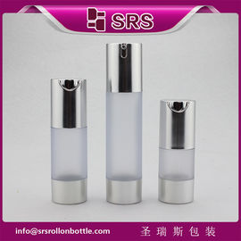 TA021 15ml 30ml 50ml 매트 맑은 병 은색 어깨와 바닥 공기 없는 병