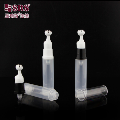 5ml 10ml 12ml 15ml 플라스틱 PCR 재활용 재충전 가능한 공기 없는 롤러 세럽 PP 롤 온 병