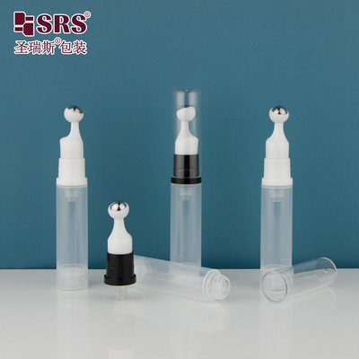 비어있는 화장품 공기 없는 프레스 스타일 롤러 마사지 10ml 롤 온 병