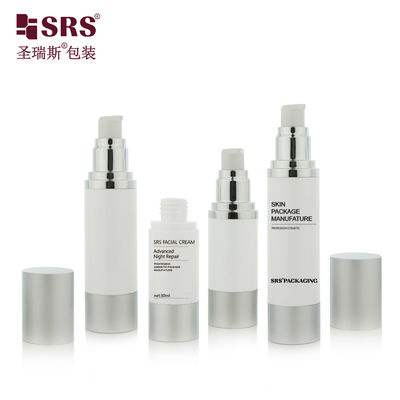 맞춤형 도매 15ml 50ml 빈 화장품 로션 세움 공기 없는 펌프 병 30ml