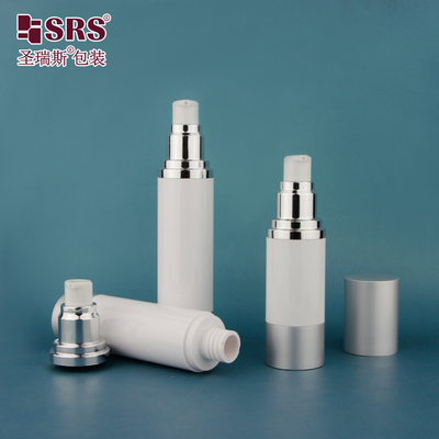 15ml 30ml 50ml 화장품 크림 럭셔리 다시 채워질 수 있는 혈청 둥근 빈 공기 없는 펌프 병