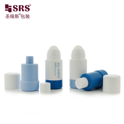 PP PCR 재활용 재료 교체 가능한 스타일 롤러 디오도란트 젤 롤 오브 플라스틱 병 50ml