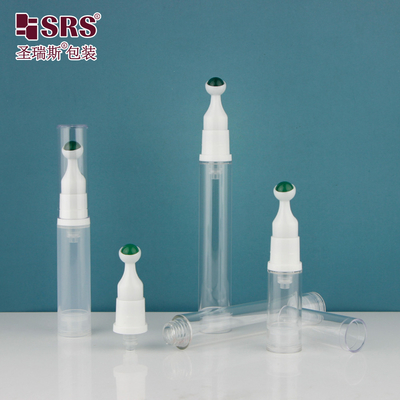 빈 둥근 모양의 화장품 공기 없는 눈 크림 롤러 마사지 보석 공 15ml 롤 온 병