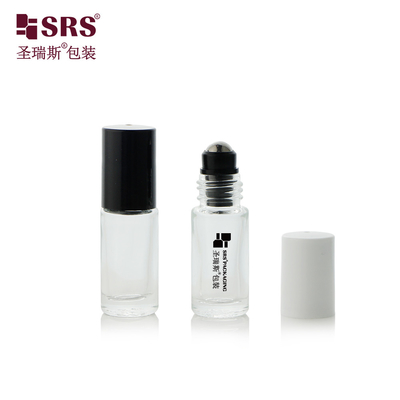 에센셜 오일용 알루미늄 캡 롤러 병과 투명한 5ml 미니 귀여운 유리 롤