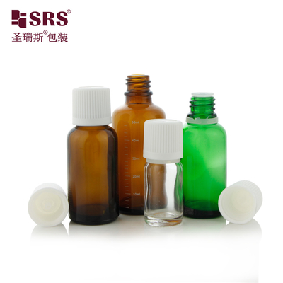 5ml 10ml 15ml 30ml 50ml 100ml 18/415 어린이 보호 캡 유리 에센셜 오일 롤러 볼 병