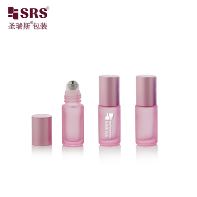 5ml 귀여운 빈 롤러 스틸 볼 향수 에센셜 오일 병 롤 온 병 유리
