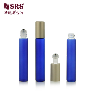 8ml 투명한 둥근 유리 응용기 실린더 롤러 볼 롤런 향수 병