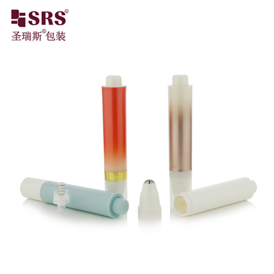 빈 화장품 럭셔리 PP PCR 둥근 공기 없는 펌프 눈 크림 롤 온 병 10 ml