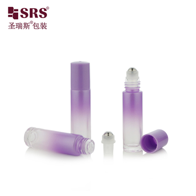 페인트 사용자 지정 그라디언트 컬러 빈 유리 롤 오프 누출 없는 롤러 병 에센셜 오일 10ml