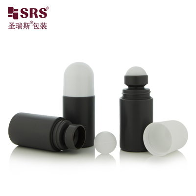 60ml 빈 화장품 패키지 PP 누출 없는 둥근 젤 병 롤 온 볼과 함께 디오도랜트