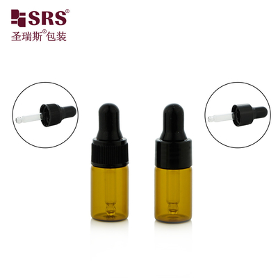 3ml 5ml 작은 여행 크기의 에센셜 오일 플라스틱 어깨 유리 병 드롭퍼