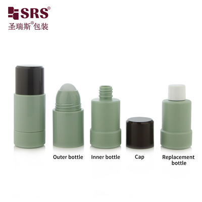 50ml 75ml 빈 화장품 패키지 사용자 지정 색상 교체 가능한 PP PCR 리사이클 롤 온 디오도рант 젤 병
