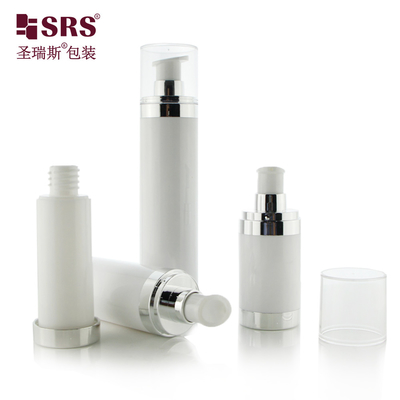 15ml 30ml 50ml 빈 화장품 포장 얼굴 로션 펌프 교체 가능한 흰색 공기 없는 병