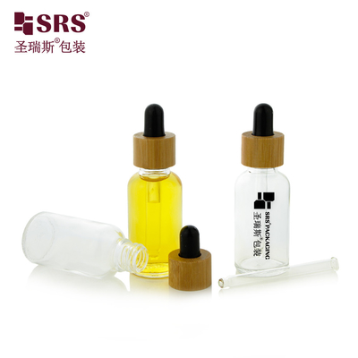 1 OZ 빈 맑은 투명한 유리 에센셜 오일 고급 양배추 어깨 드롭퍼 병 30ml