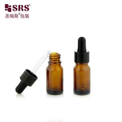 10ml 1/3 온스 빈 스톡 빠른 배송 유리 에센셜 오일 앰버 드롭퍼 병