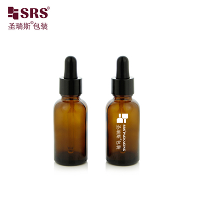 30ml 1온스 비어있는 앰버 에센셜 오일 배송 준비 된 스톡 글래스 드롭퍼 병