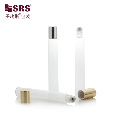 금속 구슬과 알루미늄 뚜?? 이 있는 병에 12ml 매트 화이트 롤, 신체 로션 포장