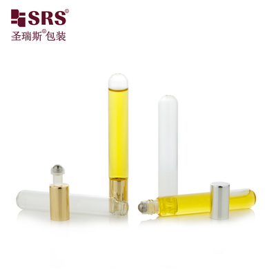 BLP-10ML 둥근 바닥 빈 투명 튜브 유리 롤 에센셜 오일 병