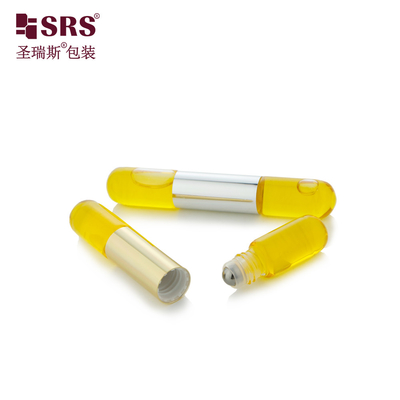 SGB2-3ml+3ml 맑은 둥근 바닥 튜브 플라크 유리 롤 오브 네일 오일 병 포장 도매