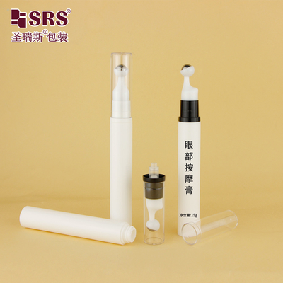 A0031 5ml 10ml 12ml 15ml AS PP 공기 없는 빈 펌프 압축 롤러 볼 병 화장품 눈 젤 마사지 세럽 응용기