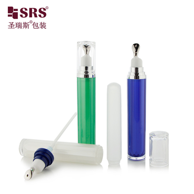 LR001-15ML 럭셔리 커스터마이징 페인트 블루 그린 화이트 컬러 아크릴 이중 벽 로션 펌프 병 컨테이너