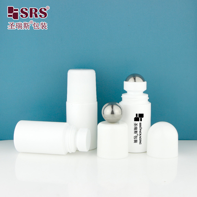 RPPC-60ML 둥근 흰색 주입 후풍 플라스틱 PP PCR 재활용 친환경 롤 온 디오도рант 젤 병 응용기