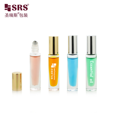 GB1-5ML 맑은 럭셔리 고품질 누출 방지 유리 롤러 스틸 볼 병 알루미늄 캡 둥글