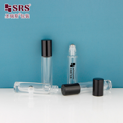GB1-5ML 두꺼운 바닥 럭셔리 투명한 유리 롤 온 스틸 볼 향수 병 응용기