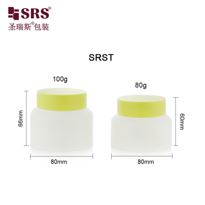 SRST-80g 100g PP PCR 둥근 새로운 디자인 몸 스크럽 크림 잔 컨테이너 친환경 재료 포장