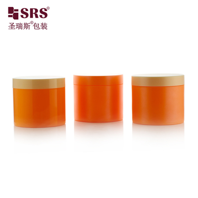 SRSQ 400g 페인트 맞춤 색상 플라스틱 PP 크림 몸 스크럽 잔 PCR 재활용 재료 매트 완성 인쇄 로고 사용 가능