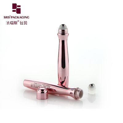 SRS8447-15ML 허리 독특한 모양 주입 불어 맞춤 판톤 색상 반창고 피부 관리 젤 롤 온 병 포장 PETG