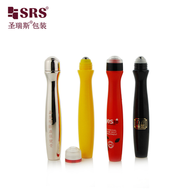 SRS8447-15ML 주입 및 부는 색상 톡톡 튀는 허리 모양 PETG 플라스틱 롤 병