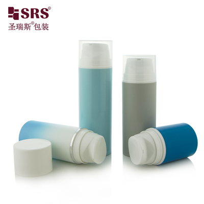 PA601 30ml,50ml,80ml,100ml,120ml,150ml,200ml 빈 스냅 온 스타일 진공 단일 벽 주입 색상 기초 로션 공기 없는 펌프 플라스틱 PP PCR 병