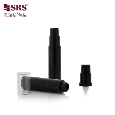 A003 5ML 10ML 12ML 15ML 미니 포켓 크기 플라스틱 라운드 에어리스 펌프 병 얼굴 혈청 화장품 포장