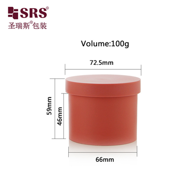 SRSG2 100g 빈 매트 완성 PP PCR 재활용 플라스틱 크림 병 몸 스크럽 사용자 정의 색상 로고 인쇄