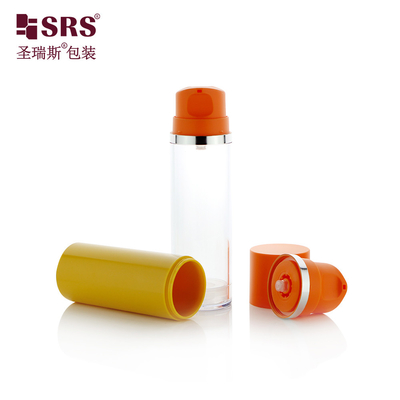 A0215 50ML 120ML 150ML 뜨거운 스탬핑 로고 무료 샘플 사용자 정의 색상과 함께 공기 없는 병 AS